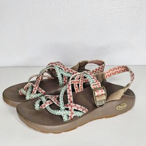 Chaco Women's Multicolor Patterned Strappy Sandals - Brown Footbed